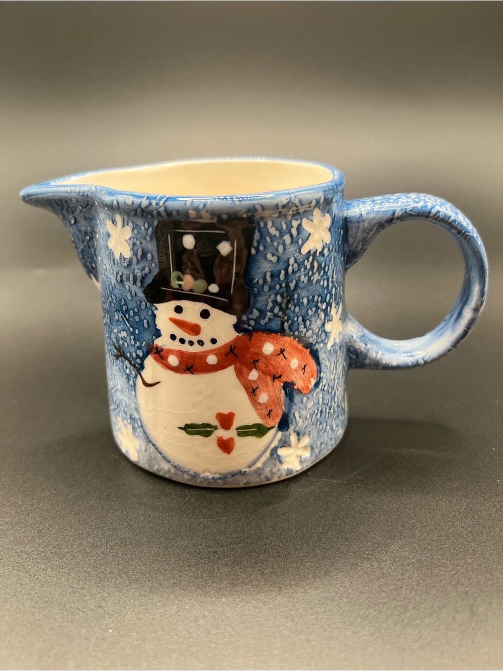 ⛄️ Nantucket Home Ceramic Snowman Creamer Pitcher Winter Holiday Decor